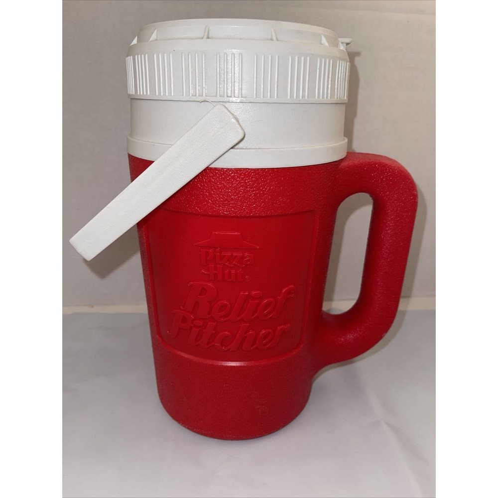 Vintage 1980’s Igloo Relief Pitcher Pizza Hut Water Jug Half Gallon